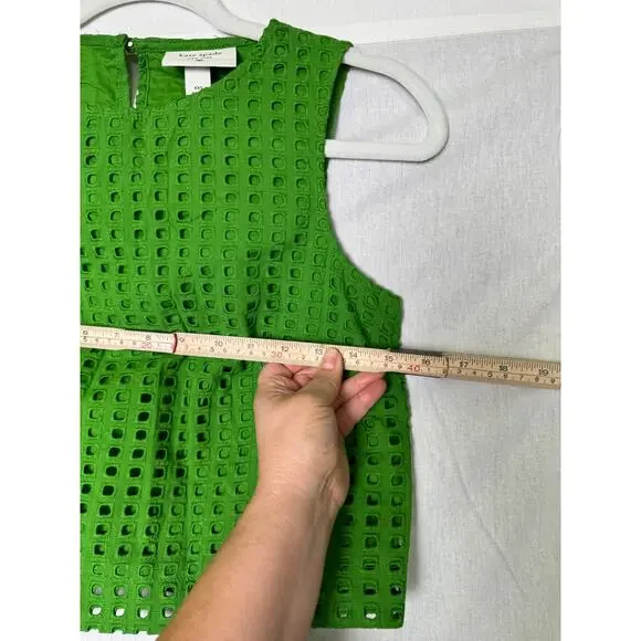 NWT GREEN Kate Spade New York x Target Women's Eyelet Shell Tank Top XXS - Picture 4 of 14